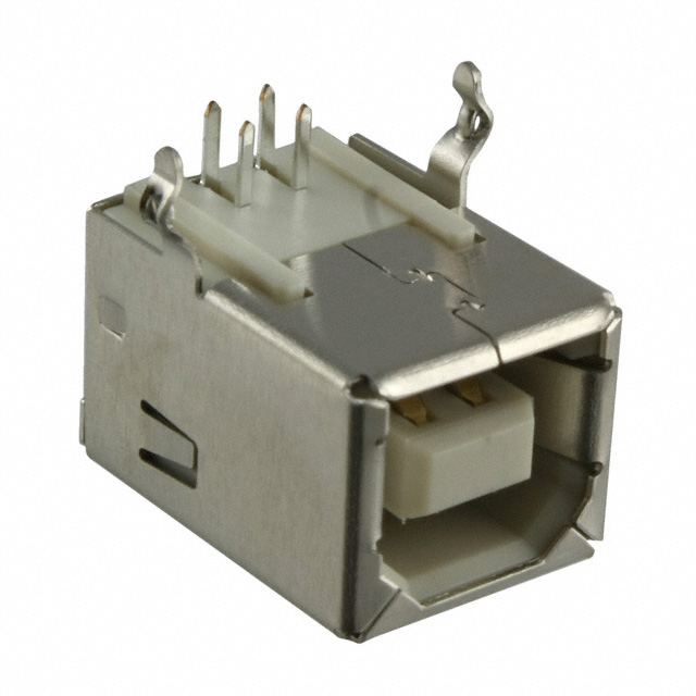USB-B (USB TYPE-B) USB 2.0 Receptacle Connector 4 Position Through Hole, Right Angle