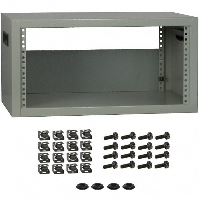 Metal, Steel Table Top Rack Cabinet Enclosed, Bottom, Sides, Top 13.000