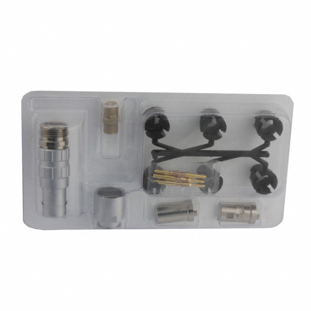 3 Position Circular Connector Plug, Male Pins Solder Cup