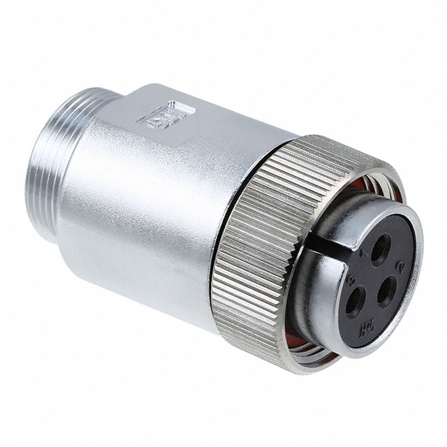 3 Position Circular Connector Plug, Female Sockets Solder Cup