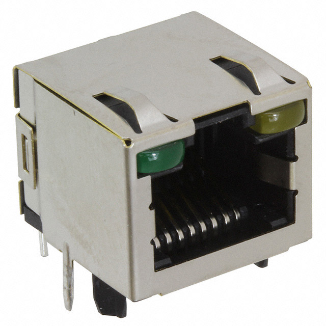 Jack Modular Connector 8p8c (RJ45, Ethernet) 90° Angle (Right) Shielded, EMI Finger Cat5
