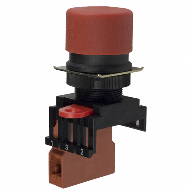 Pushbutton Switch SPST-NC Standard Panel Mount, Front