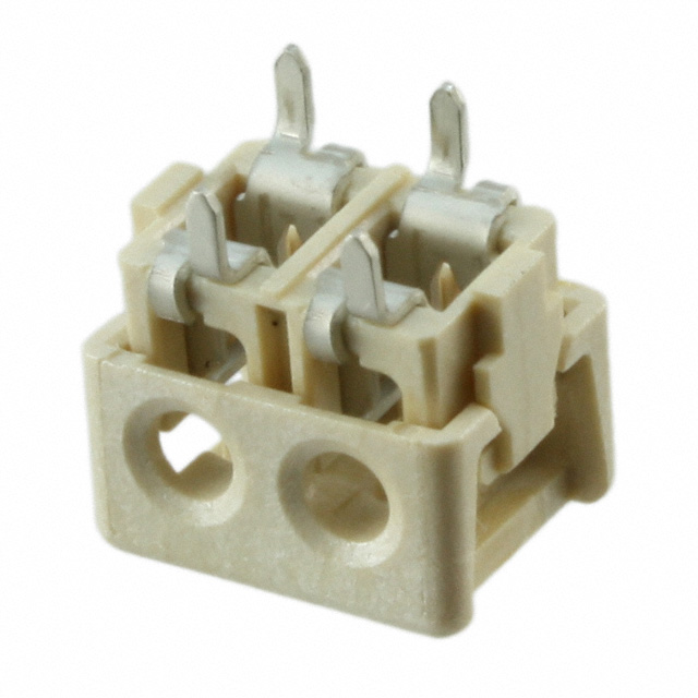 2 Position Individual Wires Connector Natural IDC 18 AWG Through Hole, Right Angle