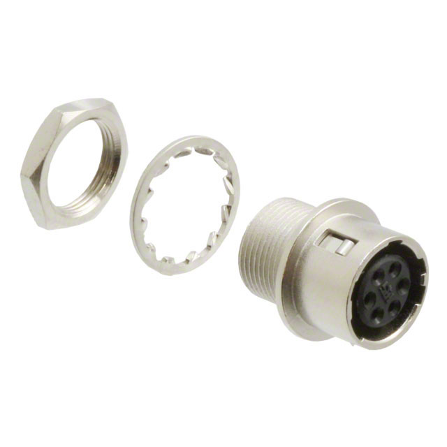 6 Position Circular Connector Receptacle, Female Sockets Solder Cup