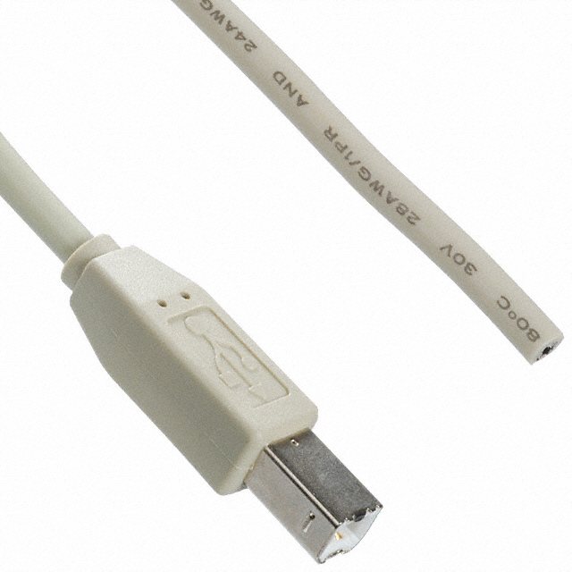 USB 1.1 (USB 1.0) Cable B Male to Cable (Round) 6.56' (2.00m) Shielded