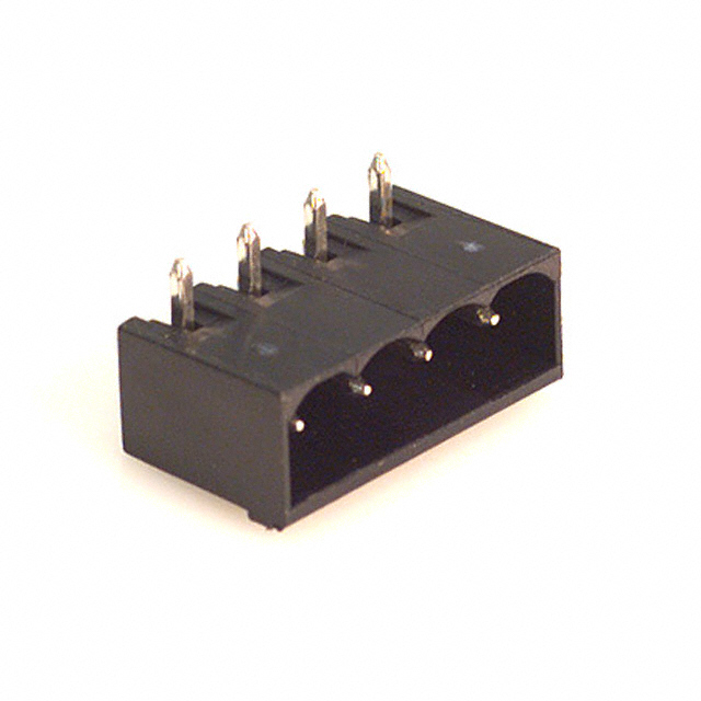 4 Position Terminal Block Header, Male Pins, Shrouded (4 Side) 0.197
