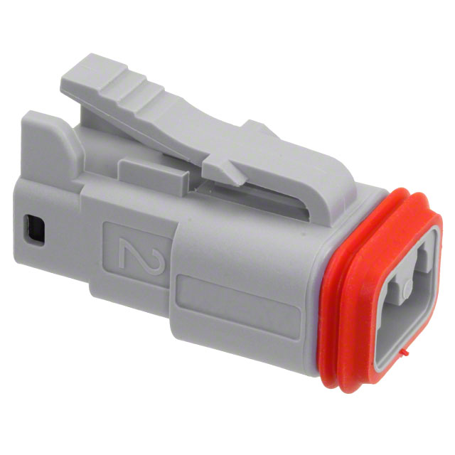 2 Rectangular Connectors - Housings Plug Gray