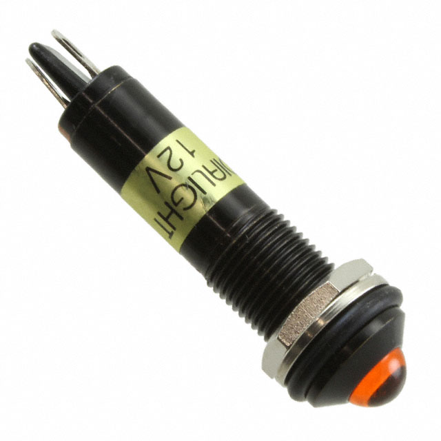 LED Panel Indicator Yellow 12V 30mA Solder Lug