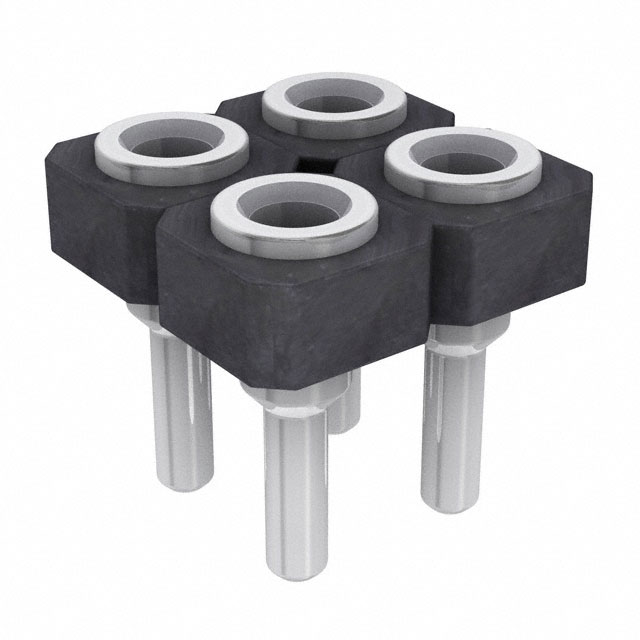 4 Position Receptacle Connector 0.100 (2.54mm) Through Hole Tin