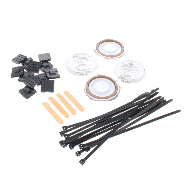Epoxy Applied Mount Circuit Protection Kit 23 pcs (12 EMS Mounts, 3 Cable Ties, 4 Epoxy Cups and Mixing Sticks, Black)