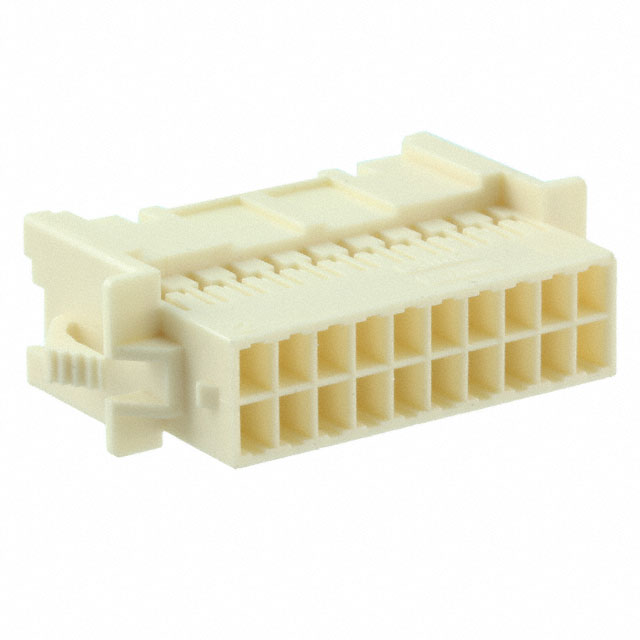 20 Rectangular Connectors - Housings Receptacle Natural 0.098 (2.50mm)