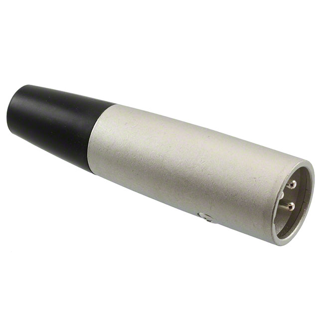 3 Position Circular Connector Jack, Male Pins Solder Cup