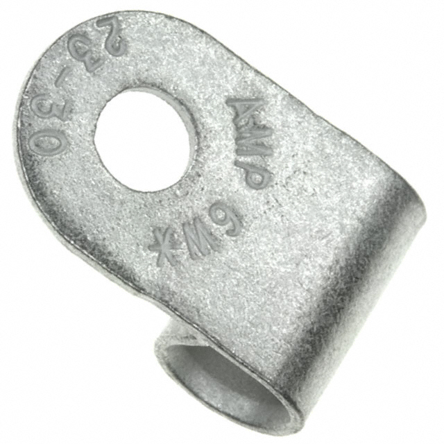 Ring Terminal Connector 10 Stud Circular 6 AWG Crimp, Flag