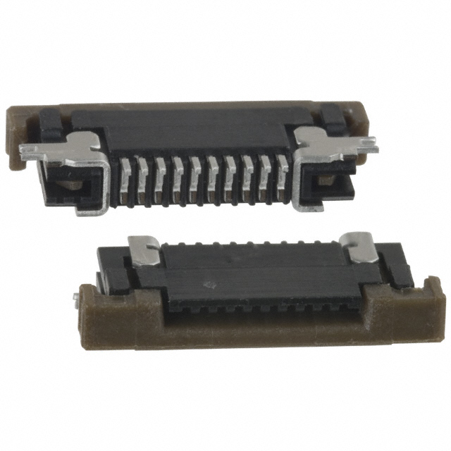 10 Position FFC, FPC Connector Contacts, Top 0.020