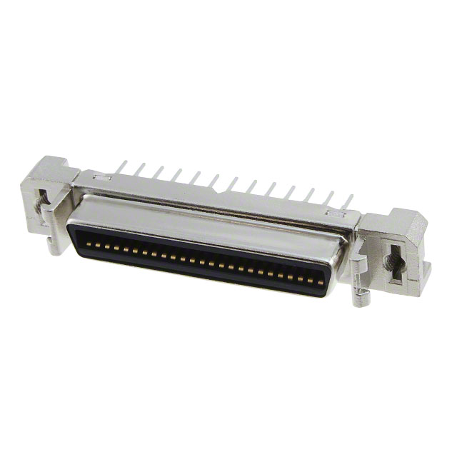 50 Position Receptacle Connector Panel Mount, Through Hole Solder