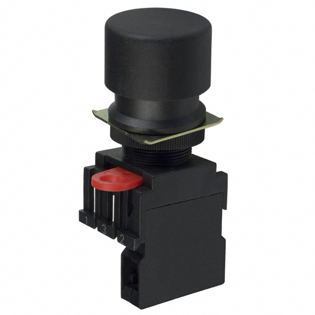 Pushbutton Switch SPST-NO Standard Panel Mount, Front