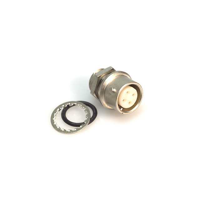4 Position Circular Connector Receptacle, Female Sockets Solder Cup