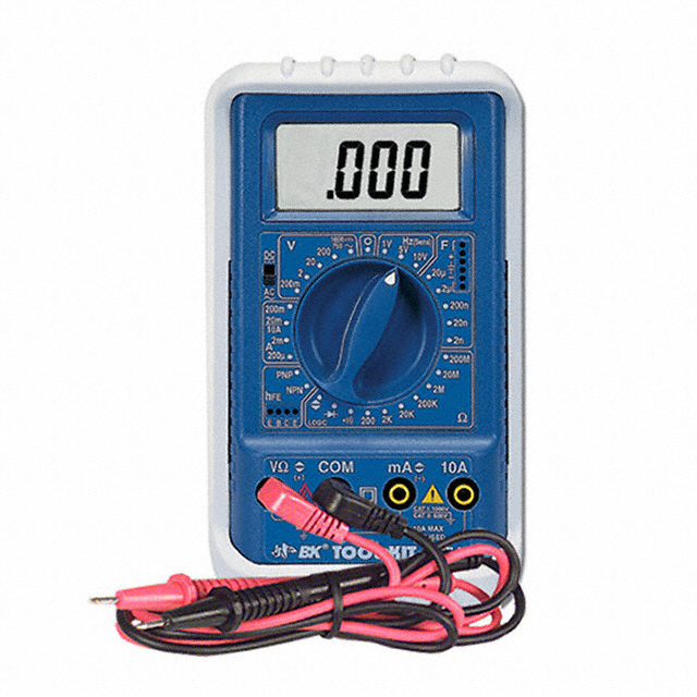 Manual Average Handheld Digital (DMM) Multimeter 3.5 Digit LCD Display Voltage, Current, Resistance, Capacitance, Frequency Continuity, Diode Test, Logic, Transistor Gain Function Features Backlight, Hold