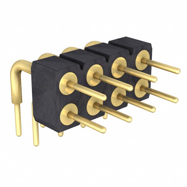 Connector Header Through Hole, Right Angle 8 position 0.100