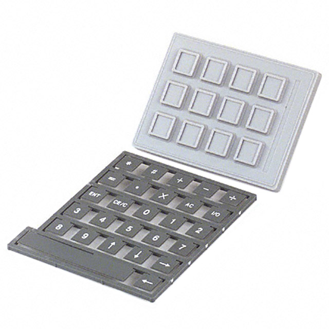 Keypad Switch 12 Rubber Overlay Keys Conductive Rubber Contacts Matrix Output Non-Illuminated 0.05A @ 24VDC