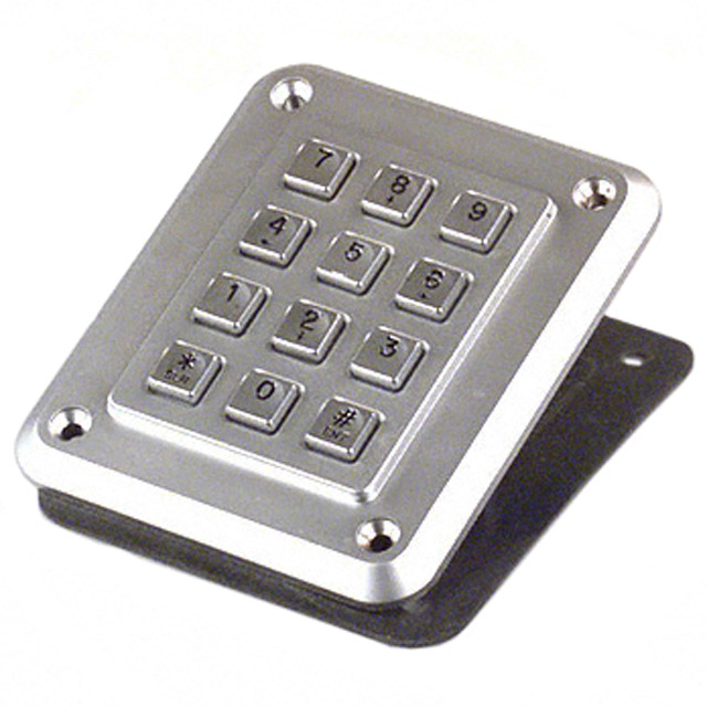 Keypad Switch 12 Metal Keys Conductive Rubber Contacts Matrix Output Non-Illuminated 0.05A @ 24VDC