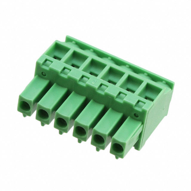 6 Position Terminal Block Plug, Female Sockets 0.150